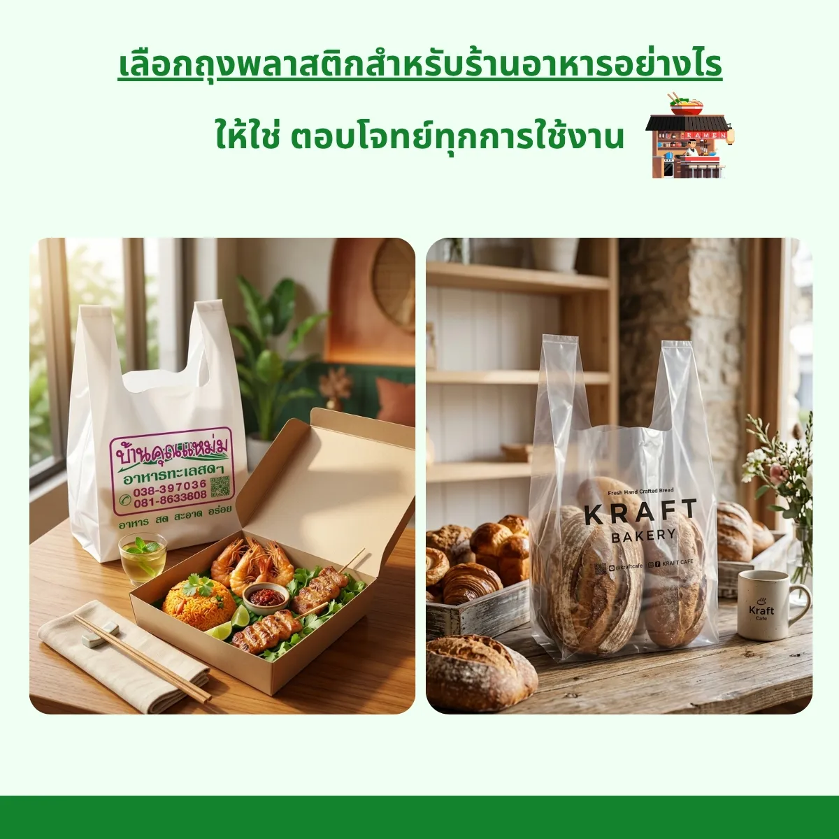 เลือกถุงพลาสติกสำหรับร้านอาหารอย่างไรให้ใช่ ตอบโจทย์ทุกการใช้งาน